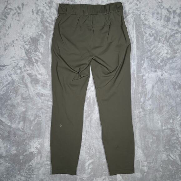 Lululemon Stretch High-Rise 7/8 Jogger Pants Dark Olive Luxtreme Size 4 - Picture 3 of 5